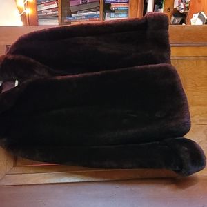 Swanky Vintage Faux Fur Evening Jacket